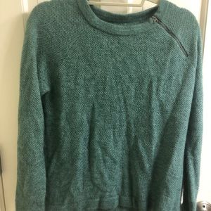 Green fuzzy sweater